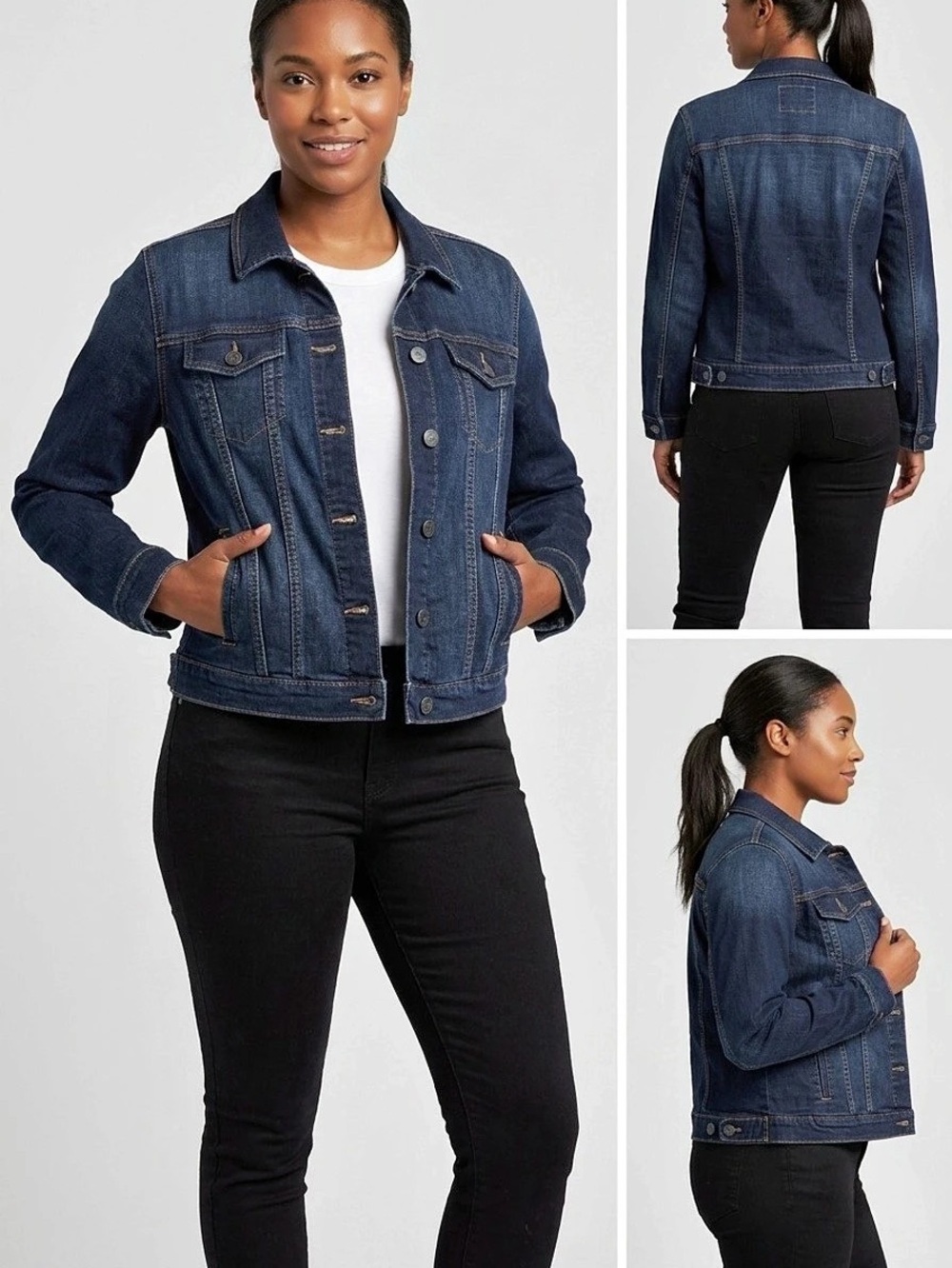 LC Lauren Conrad Core Denim Jacket Women's Blue Denim Jean Jacket